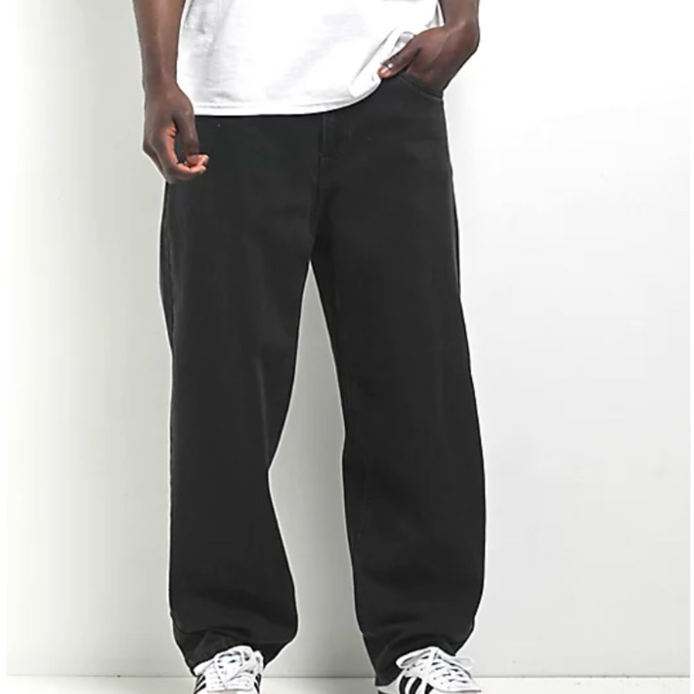 Empyre Men's Shmutz Black Wash Loose Fit Skate Jeans